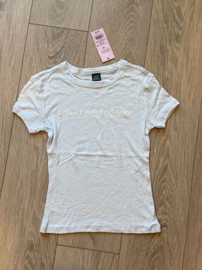 Women's Wild Fable Light Blue Main Character Energy Graphic Tee - XS